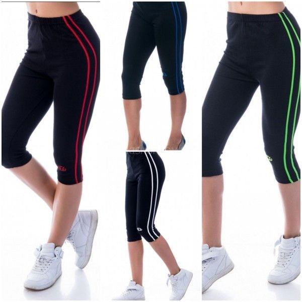 Бриджі "KOLO-СМУГА" 550-5xl бавовна-стрейч + з боків кольорові смужки, р. 5хl-(52-54) -в уп.-2 шт -(чорні +лампаси без вибору!)