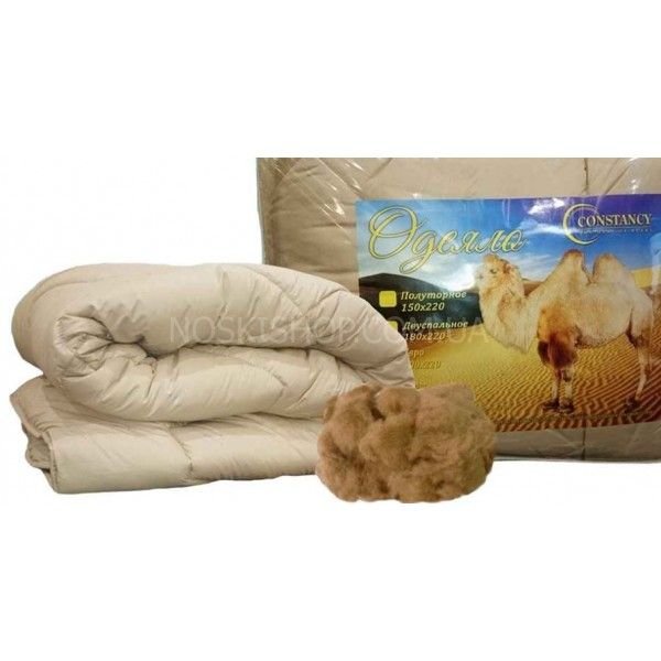 Ковдра 0112 "Constansy верблюд" 1.5 м -мікрофібра -холлофайбер + верблюжа вовна, р. +/- 150*210 -(без вибору забарвлення!!!)