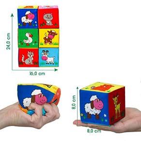 Іграшка м’яконабивна "Набір кубиків 6шт." МС090601-10 р.16*25*8