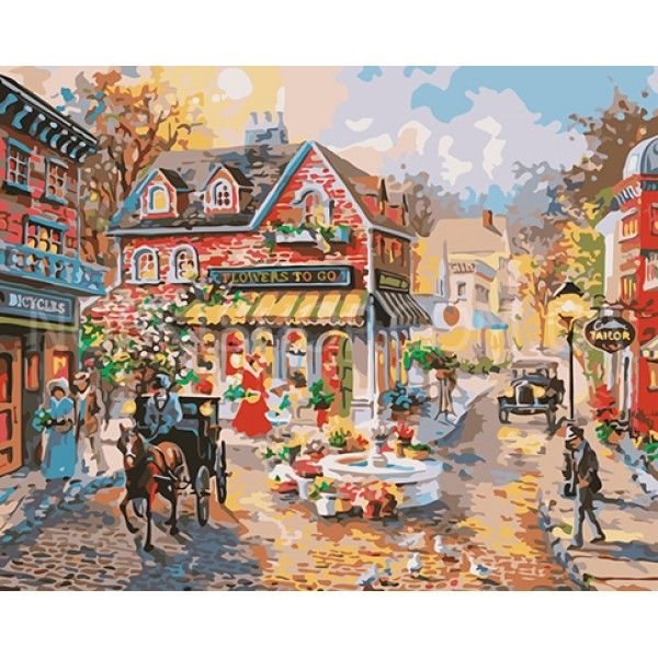 Картина за номерами "Міська площа" на підрамнику 40 x 50см у коробці (арт.30063)