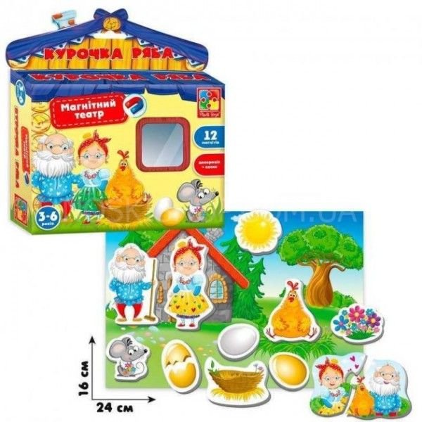 Настільна гра (3206-27) "Магнітний театр" - "Курочка Ряба"