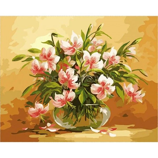 Картина за номерами 40х50 (40114) "Квіткова ніжність"