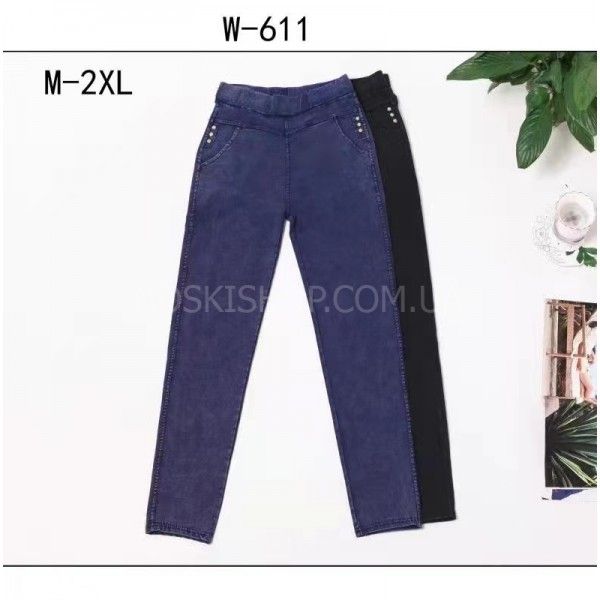 Джеггінси "BLACK CYCLONE" w-611 норма джинси-стрейч спереду і ззаду кишені, р. М-(42-46) -(сині)