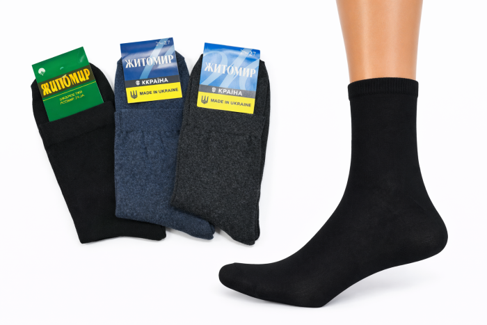 Шкарпетки Житомир "Преміум" 306-2 стрейч чоловічі, р. 40-46 -(випадкове асорті /"класика"-однотонні -стрейч)