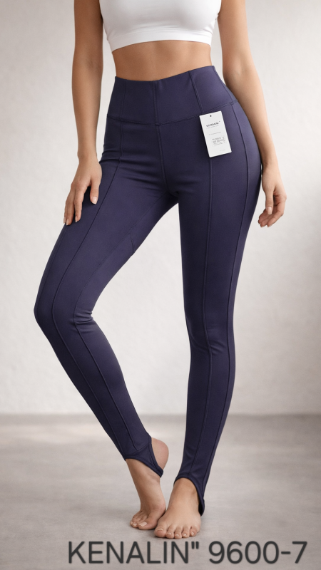 Лосини "KENALIN" 9600-7 з еластичної тканини дайвінг, низ зі штрипкою на резинці +спереду строчка, р. S/m-(42-44), l/xl-(44-46), 2xl/3xl-(46-48) -(Сіро-лавандові)