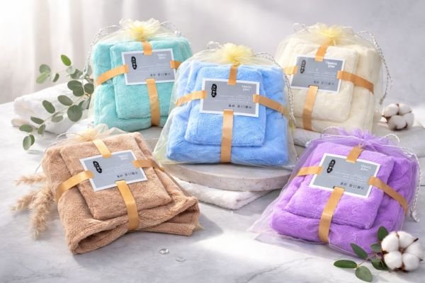 Набір рушників "Плюшка" F-А-68 мікрофібра-трава, р. 70*35, 140*70 -(однотонні / в мішечку -без вибору кольору!!!)