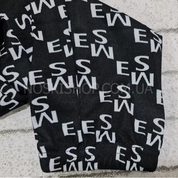Прогулочные штаны "CLOVER" 4903 из легкой ткани, низ на манжете резинке + по бокам карманы, р. M-(40-44), l-(42-46), xl-(44-48) - (черно-белый/бело-черный микс с буквами -без выбора!!!)