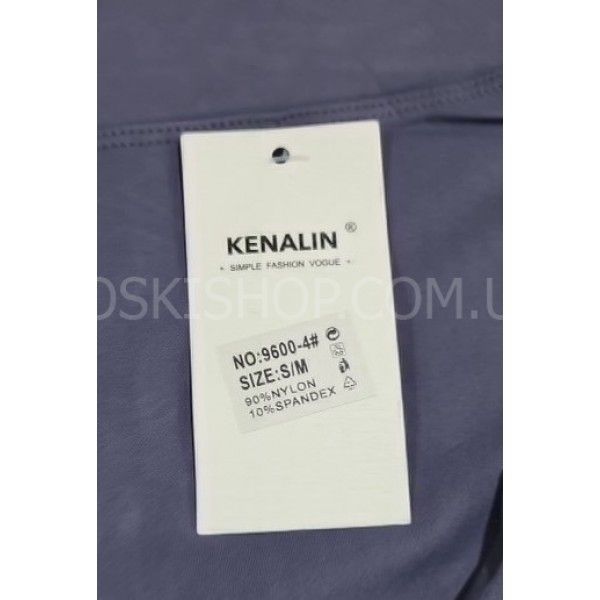 Лосины "KENALIN" 9600-4 из трикотажной ткани дайвинг со штрипками/шлейкой на резинке, р. S/m-(42-44), l/xl-(44-46), 2xl/3xl-(46-48) -(серые)