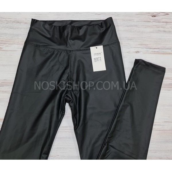 Лосини "KENALIN" 9628-2 з матової екошкіри + широкий пояс, р. S/m-(40-44), l/xl-(42-46) -(чорні)