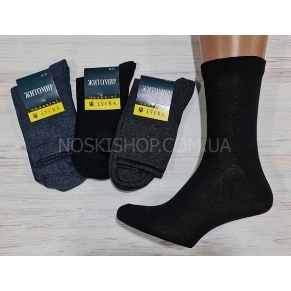 Шкарпетки "Житомир Успіх /лайкра" 015-2 стрейч чоловічі, р. 25-27, 27-29, 29-31 -(асорті /класика -стрейч) -уп. 12 шт