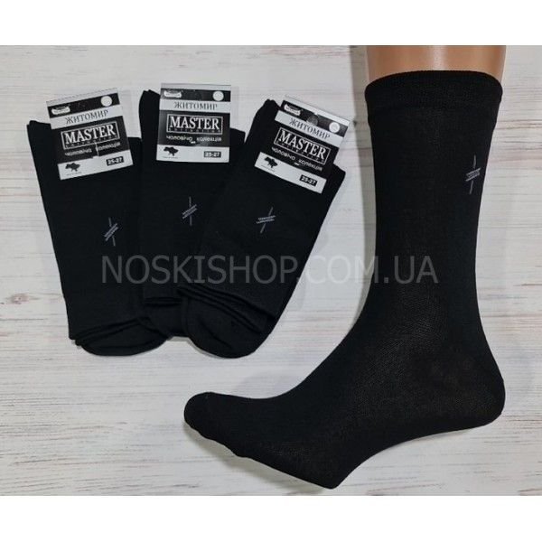 Шкарпетки Житомир "Мaster" 415-1 стрейч чоловічі "Класика" -високі р. 25-27, 27-29 - (чорні -стрейч)