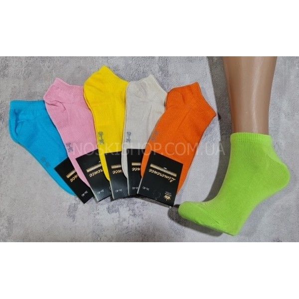 Шкарпетки Житомир "Limerence LUX" 566-4 cotton-стрейч жіночі (узбецька бавовна /короткі), р. 36-40 -("короткі -LUX-бавовна -яскраве асорті) -уп. 12 шт 