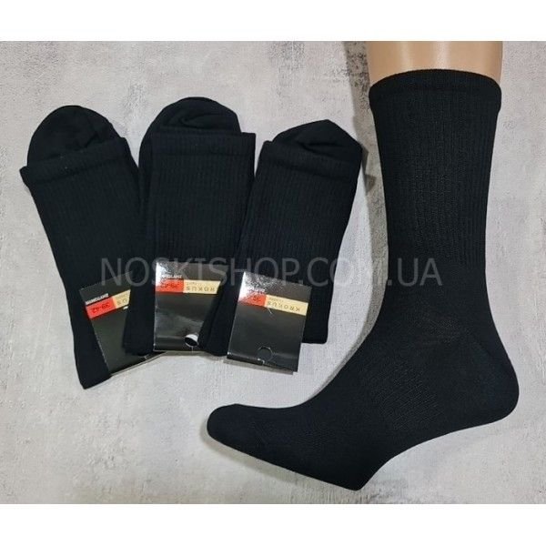 Шкарпетки Житомир "Krokus" 177-1 cotton-стрейч чоловічі "Теніс" р. 39-42, 42-45 -(Чорні -однотонні -Тенніс -чол.)