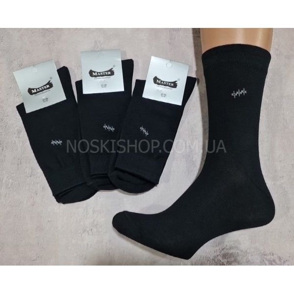 Шкарпетки Житомир "Master" 3340 махрові "new-еліт класика-плюш" чоловічі (срібляста етикетка) р. 27-29 -(Махра -чорні -new ) -уп. 12 шт