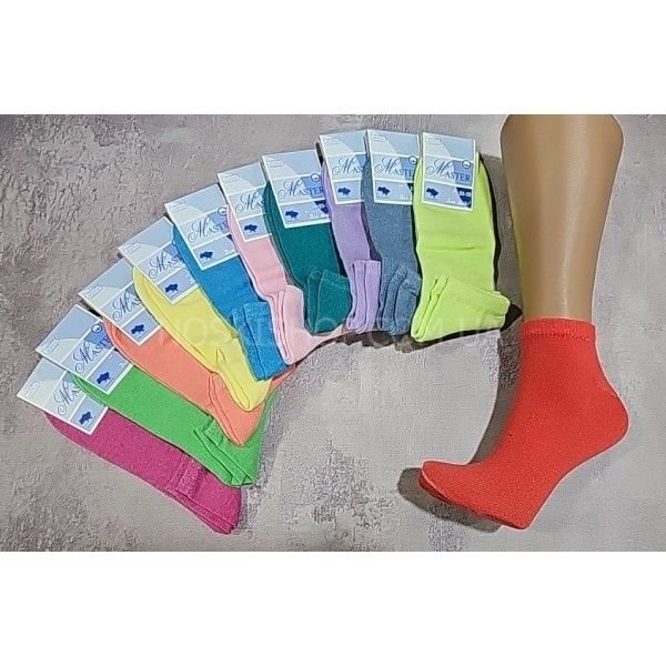 Шкарпетки Житомир "Master" 110-5 економ -стрейч жіночі, р. 23-25 -випадковий мікс -(економ- короткі -яскраве асорті)