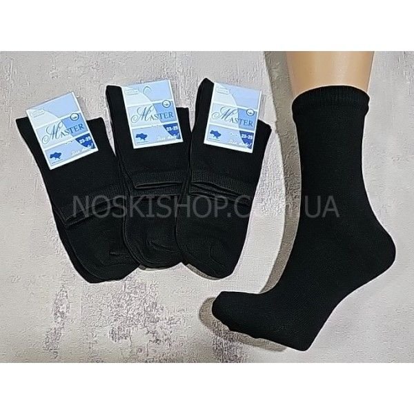 Шкарпетки Житомир "Master" 125-1 економ стрейч жіночі, р. 23-25 -(однотонні -високі -чорні)