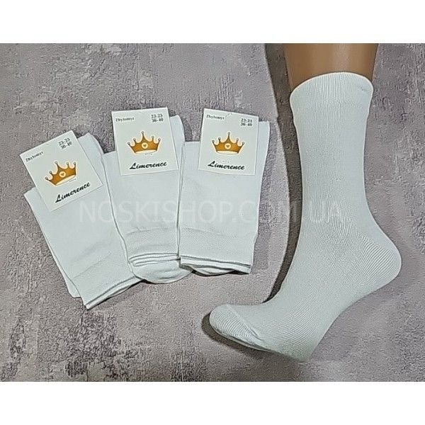 Шкарпетки житомир "LIMERENCE" 412-41 стрейч жіночі (високі) р. 36-40 -(білі...Високі гладь -стрейч)