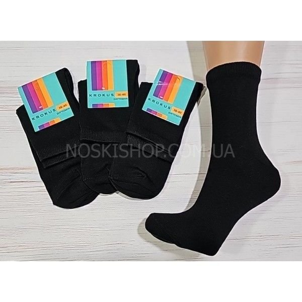 Шкарпетки Житомир "Krokus" 772-1 економ /стрейч жіночі, р. 36-40 -("економ" середні -чорні -стрейч)