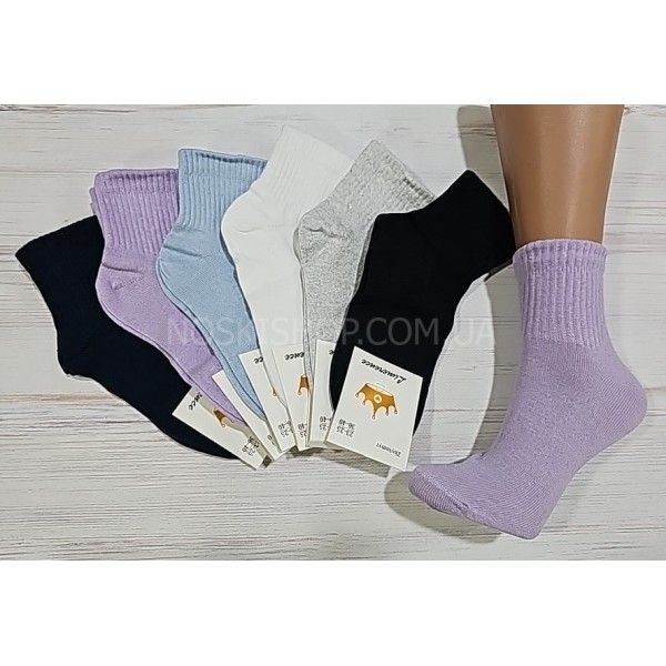 Шкарпетки житомир "LIMERENCE" 422-04 стрейч жіночі "Теніс середні", р. 36-40 -асорті -(середні-теніс /однотонні -кольорові з широкою гумкою в рубчик -стрейч)
