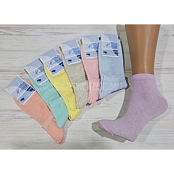 Шкарпетки Житомир "Master" 110-7 економ -стрейч жіночі, р. 23-25 -випадковий мікс -(економ -короткі -пастельне/світле асорті)