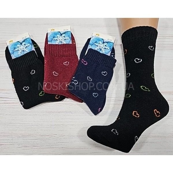 Шкарпетки Житомир "LIMERENCE" 4960-26 махрові жіночі, р. 36-40 -асорті -(Махра -дрібні кольорові сердечка) -уп. 12 шт