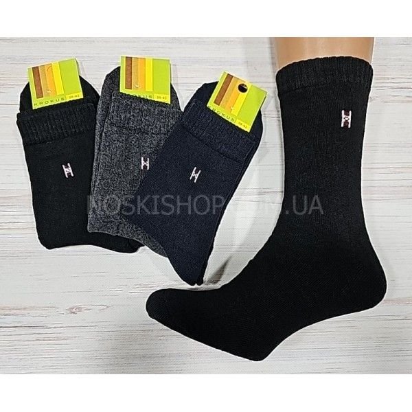 Шкарпетки Житомир "КРОКУС" 2020 махрові чоловічі класика, р. 39-42 -(Махра -асорті) -уп. 12 шт