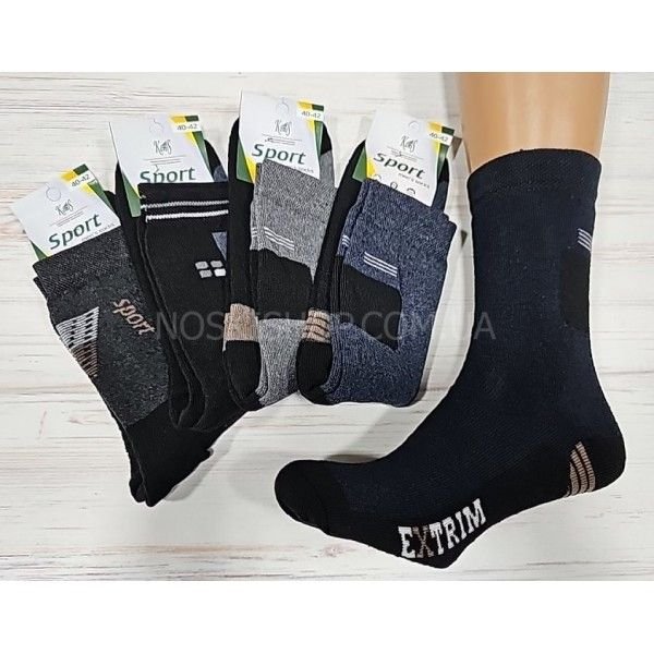 Шкарпетки "KamiS" 0941 махрові чоловічі "Спорт-махра", р. 40-42, 43-45 -(Махра -комбіновані) -в уп. 10 шт одного забарвлення -без вибору!