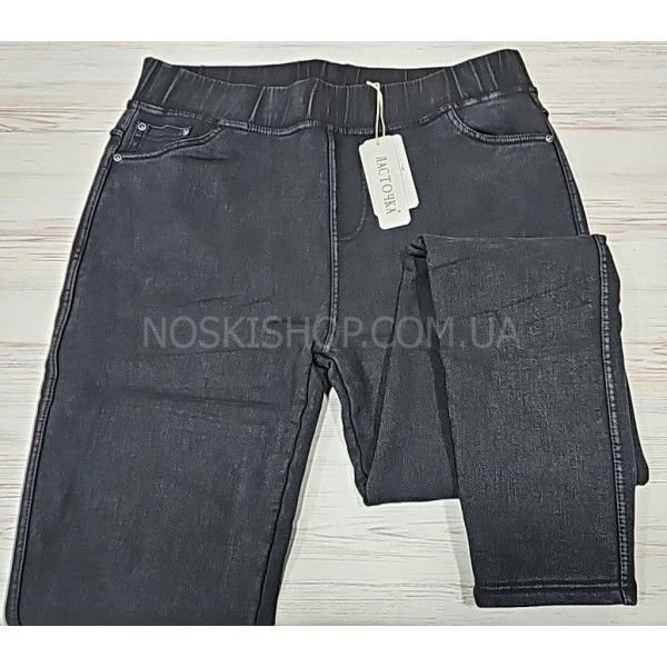 Джеггінси "ЛАСТОЧКА" 4074-2а-О джинси-стрейч на хутрі, р. 7xl-(52-54) -(чорні)