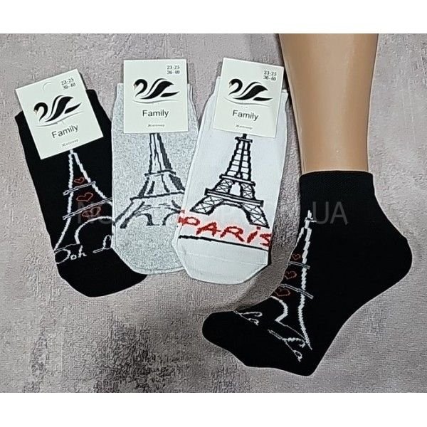Шкарпетки житомир "LIMERENCE" 400-15 стрейч жін. (короткі) р. 36-40 -асорті -(вежі +paris +... -короткі -стрейч)