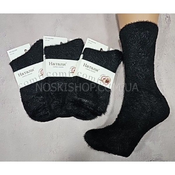 Шкарпетки "НАТАЛІ" 2268-2 термо норка-кашемір жін. Р. 37-41 -асорті -(чорні) -уп. 10 шт