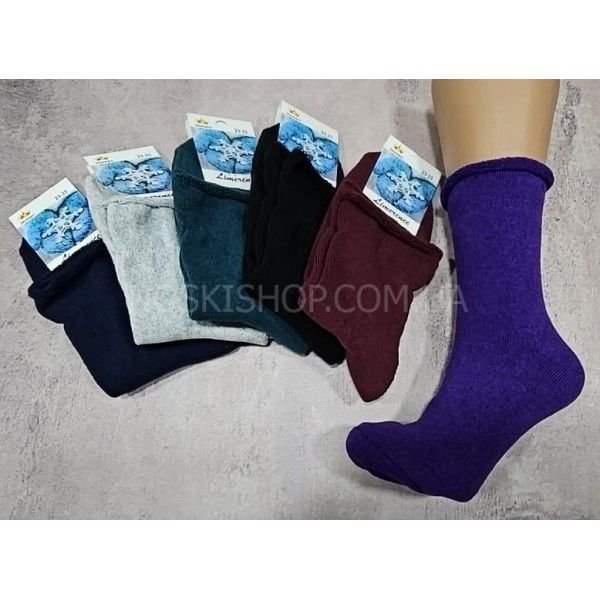 Шкарпетки Житомир "LIMERENCE" 4970-6 махрові жіночі "Без резинки", р. 36-40 -асорті -(Махра -б/р -однотонні) -уп. 12 шт