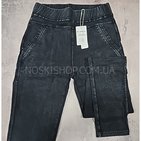 Джегінси "Ластівка" 4068-3 джинси-стрейч на байці, р. 3XL-(46-48) -(чорні)
