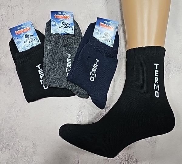 Шкарпетки Житомир "Преміум" 3002-3 махрові чоловічі, р. 40-46 -(Махра -асорті -Термо -гладкі) -уп. 12 шт.