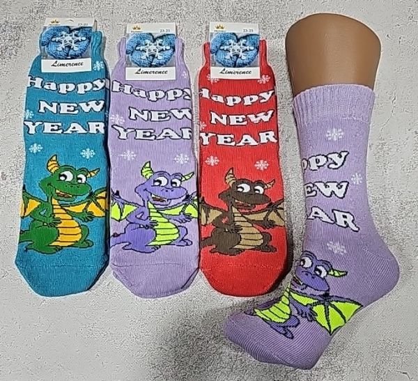 Шкарпетки Житомир "Limerence" 5980-9 махрові жіночі, р. 36-40 -асорті -(Дракончик з ріжками -махра)