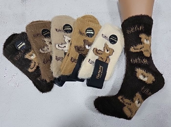 Шкарпетки "Наталі" 2056-27 норка-кашемір жін. р. 36-41 -асорті -(кавовий мікс + ведмеді) -уп. 10 шт.