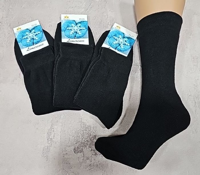Шкарпетки Житомир "Limerence" 4960-56 махрові жіночі, р. 36-40 -(Чорні -високі -махра)