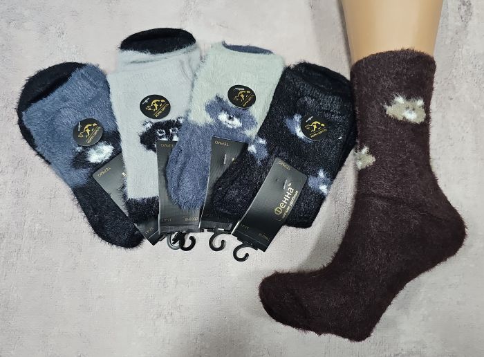 Шкарпетки "Фенна" 6018-22 норка-кашемір жін. р. р. 37-41 -асорті -(темний мікс +мікс мордочок ведмедиків) -уп. 10 шт.