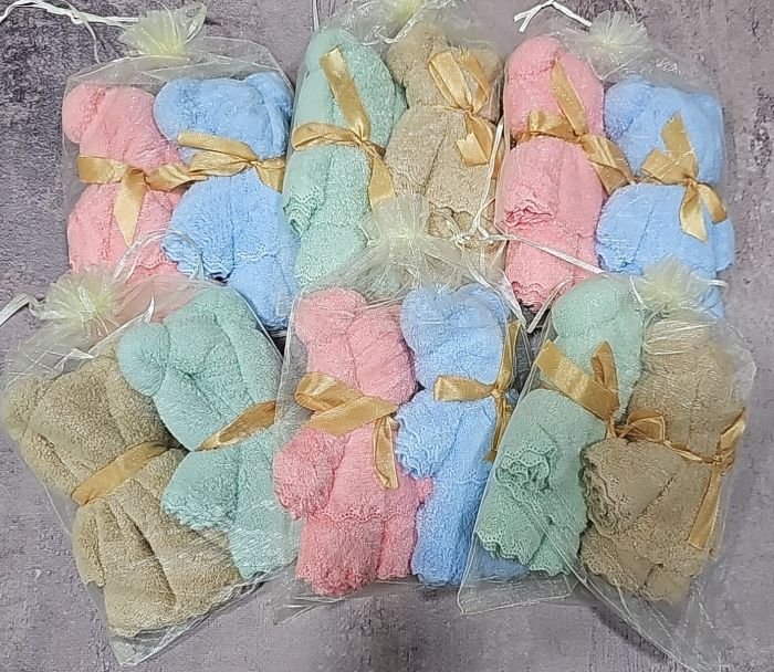 Набір рушників "Ведмедик" 5025-М мікрофібра-травка, р. 50*25 -(Ведмедики в мішечку -БЕЗ ВИБОРУ КОЛЬОРУ!!!)