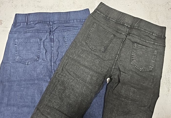 Джеггінси "ЛАСТОЧКА" 4032-5 джинси стрейч +спереду та ззаду кишені, р. 3XL-(46-48) -(чорні)