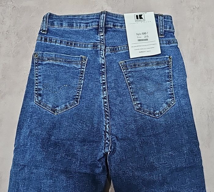 Джеггінси "KENALIN" 9540-7 джинси-стрейч, спереду і ззаду кишені, р. 25-(38-40), 26-(40-42) -(сині)