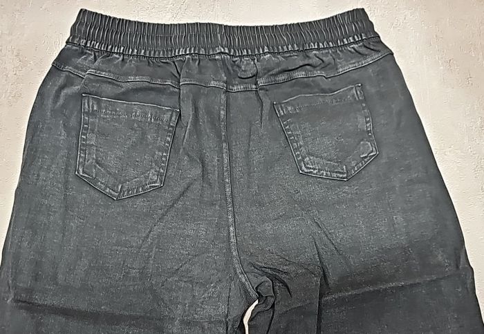 Джеггінси "ЛАСТОЧКА" 4086-4 джинси стрейч +спереду та ззаду кишені, пояс на резинці, р. 4XL/5XL-(54-56), 5XL/6XL-(56-58) -(чорні) 