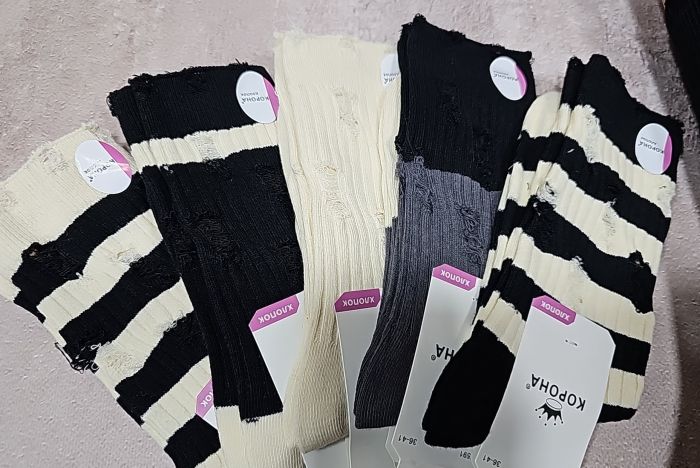 Шкарпетки "Корона" BY591-2 стрейч / cotton жіночі, р. 36-41 - асорті - (Теніс / смугасті +однотонні в рубчик -чорні /молочні /сірі з дірками під гумкою) - уп. 10 шт