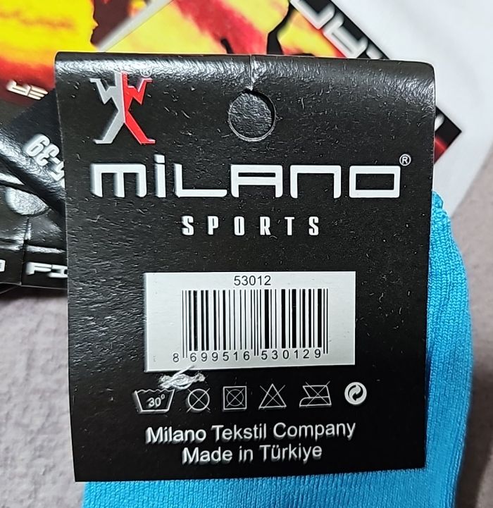 Шкарпетки Туреччина "MiLano" 53012 мікрофібра жіночі р. 35-39 -випадкове асорті -(кольорові яскраві +ззаду напис Sport +виступ) -уп. 12 шт