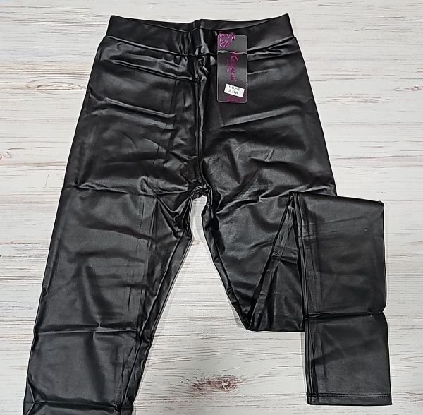 Лосини "KENALIN" 9628 з екошкіри р. S/m-(38-42)-(чорні)