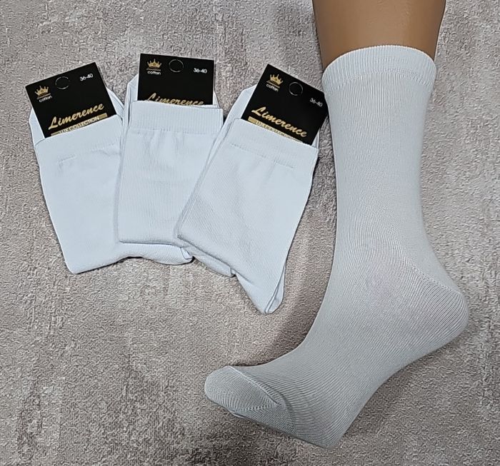 Шкарпетки Житомир "Limerence LUX" 686-21 cotton-стрейч жіночі (узбецька бавовна /високі), р. 36-40 -("високі -LUX-бавовна -білі) -уп. 12 шт