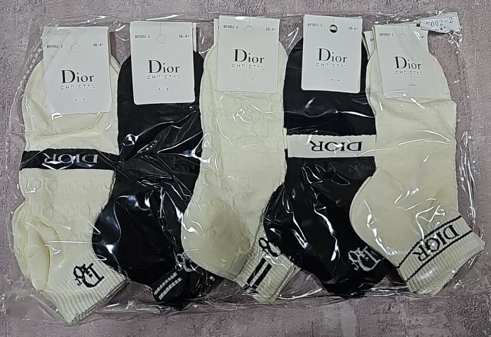 Шкарпетки "Корона /Di..r" ВF002-2 стрейч /cotton жіночі, р. 36-41 -асорті -(чорно-молочний мікс / укорочені з широкою гумкою з опуклим візерунком + мікс Di.r) -уп. 10 шт