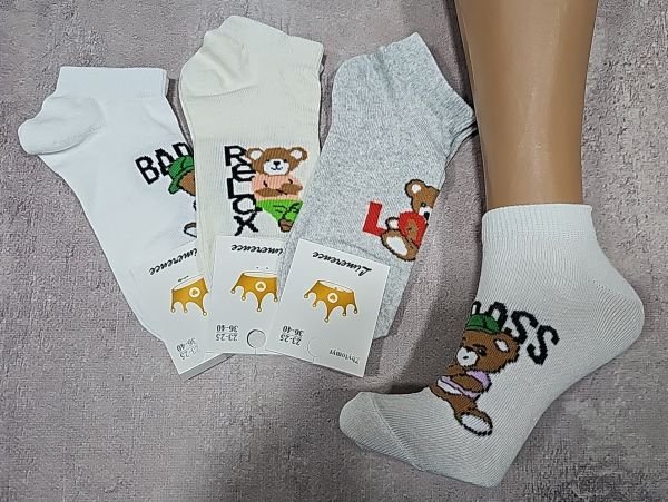 Шкарпетки Житомир "Limerence" 400-33 стрейч жін. (короткі) р. 36-40 -асорті -(світлий мікс + мікс різних ведмедів із різними написами RELAX +.... -короткі -стрейч) -уп. 12 шт