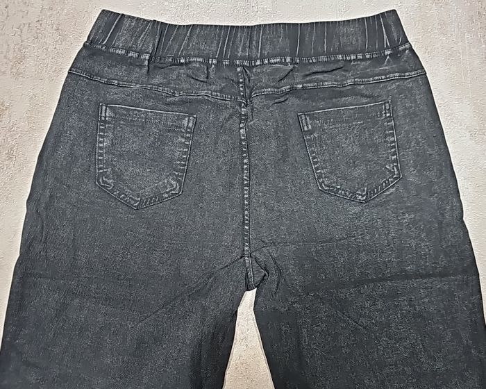 Джеггінси "ЛАСТОЧКА" 4033-5А джинси стрейч +спереду та ззаду кишені, р. 6XL-(52-54), 7XL-(54-56) -(чорні)