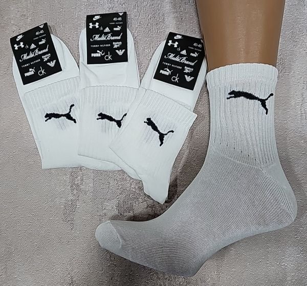 Шкарпетки "Спорт" Гр-750 стрейч чоловічі, р. 40-45 -білі