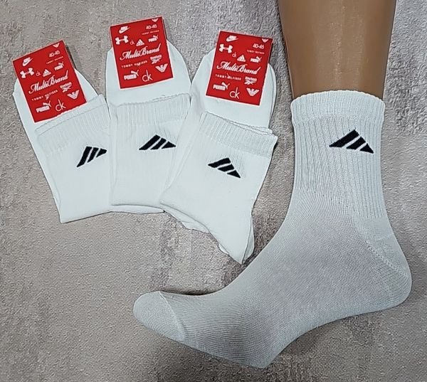 Шкарпетки "Спорт" Гр-751 стрейч чоловічі, р. 40-45 -білі